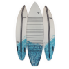 Deck and bottom of a surf kite board